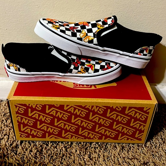 Vans Other - Size 3.0MY Butterfly Checkerboard Multi Vans